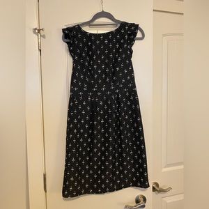 Jacob black patterned dress. Size 6.